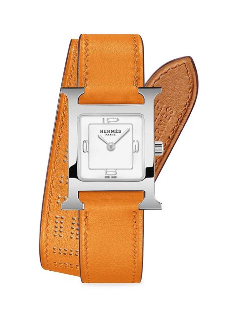 hermes heure h leather strap